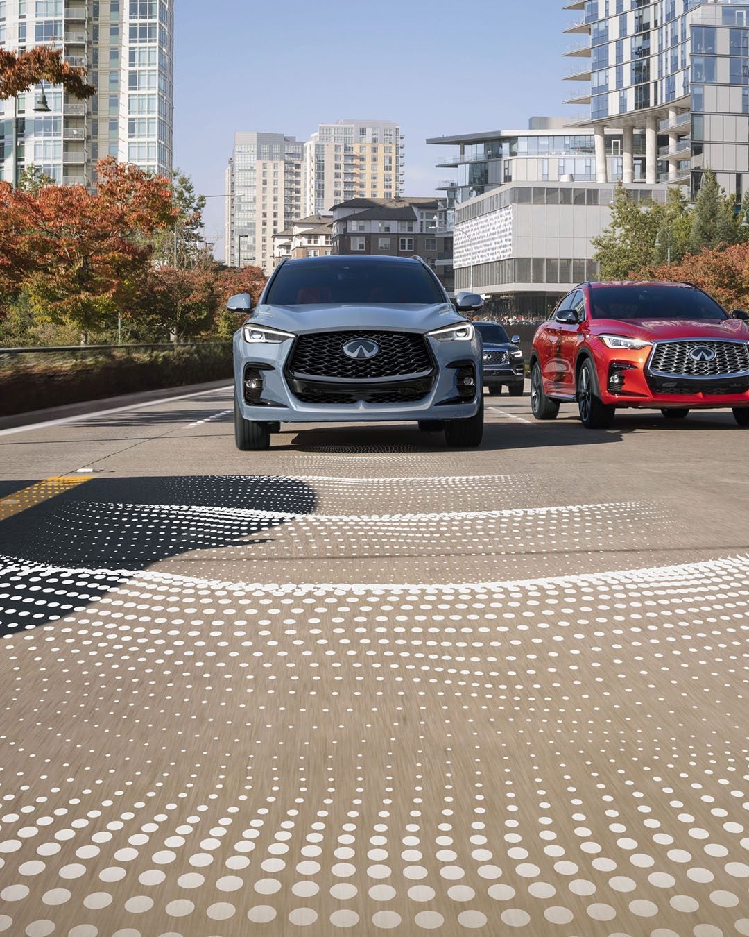 Advertencia de cambio de carril INFINITI QX50 2025 que ayuda a prevenir desviaciones involuntarias